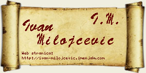 Ivan Milojčević vizit kartica